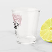 Roze glitterslierten bruid zei ja naam  shot glas (Rechts)