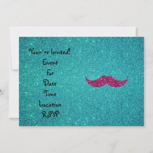Roze glittersnor kaart (Voorkant)