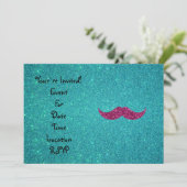 Roze glittersnor kaart (Staand voorkant)