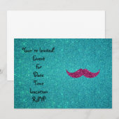 Roze glittersnor kaart (Voorkant / Achterkant)
