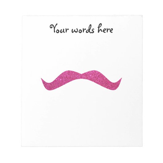Roze glittersnor notitieblok (Voorkant)