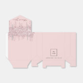 Roze glittersuikers Business logo Bedankdoosjes (Uitgevouwen)