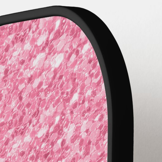 Roze glittertextuur afbeelding pickleball paddle (Links Detail)