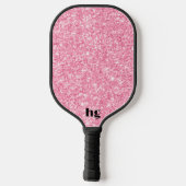 Roze glittertextuur afbeelding pickleball paddle (Achterkant)