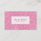 Roze glittertextuur met mousserende glans visitekaartje (Voorkant)