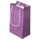 Roze Glittery Gift Bag Klein Cadeauzakje (Achterkant Gekanteld)