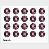 Roze Glittery Leopard Cheetah Animal Print Safari Ronde Sticker (Vel)