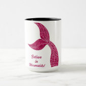 Roze glitterzeemeermin mok (Midden)