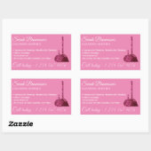 Roze Glitz Glam Cleaning Service Janitorial Rechthoekige Sticker (Vel)