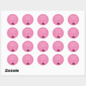 Roze Glitz Glam Schoonmaak Diensten Ronde Sticker (Vel)