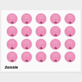 Roze Glitz Glam Schoonmaak Janitorial Ronde Sticker (Vel)