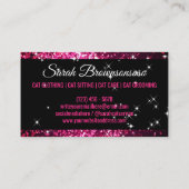 Roze Glitz Glam Starlust Cat Visitekaartje (Achterkant)
