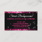 Roze Glitz Glam Starlust Kat Visitekaartje (Achterkant)