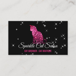 Roze Glitz Glam Starlust Kat Visitekaartje