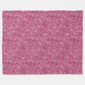 Roze Glitz Glitter Fleece Deken (Voorkant (Horizontaal))