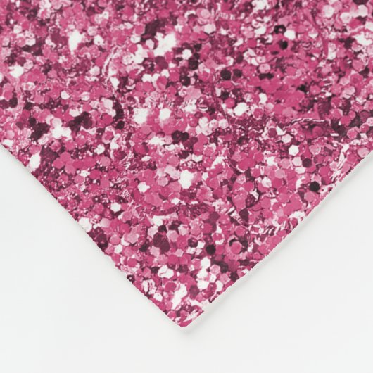 Roze Glitz Glitter Fleece Deken (Hoek)