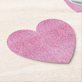 Roze Glitz Glitter Kartonnen Onderzetters