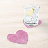 Roze Glitz Glitter Kartonnen Onderzetters (Insitu)