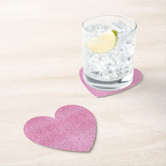 Roze Glitz Glitter Kartonnen Onderzetters (Insitu)