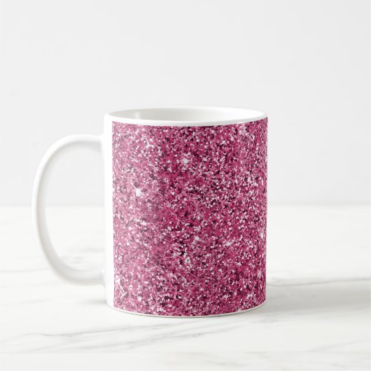 Roze Glitz Glitter Koffiemok (Links)