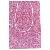 Roze Glitz Glitter Medium Cadeauzakje (Voorkant)