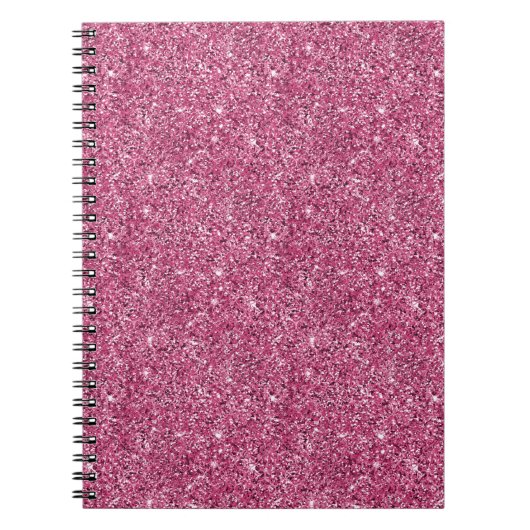 Roze Glitz Glitter Notitieboek (Voorkant)