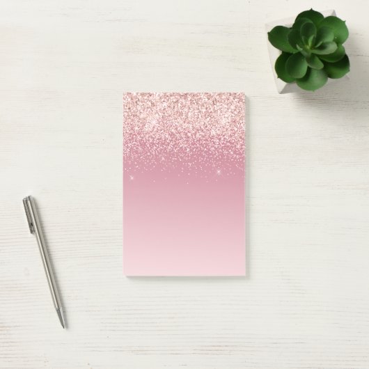 Roze Glitz Glitter Ombre Post-it® Notes (Kantoor)