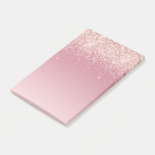 Roze Glitz Glitter Ombre Post-it® Notes (Schuin)