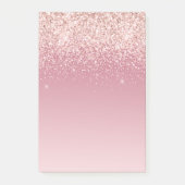 Roze Glitz Glitter Ombre Post-it® Notes (Voorkant)