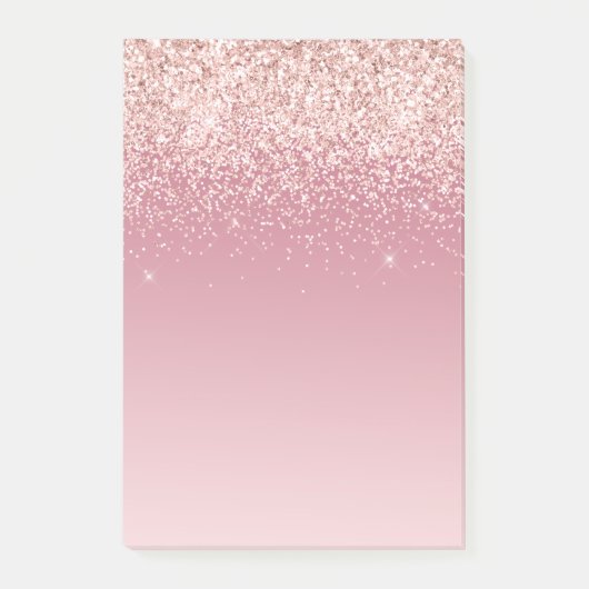 Roze Glitz Glitter Ombre Post-it® Notes (Voorkant)