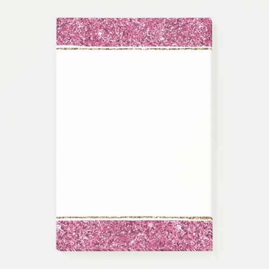 Roze Glitz Glitter Post-it® Notes (Voorkant)