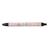 Roze Glitz Monogram Crown Custom Autograph Pen (Voorkant)