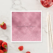 Roze Glitz Verjaardag Servet (Insitu)