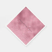 Roze Glitz Verjaardag Servet (Hoek)