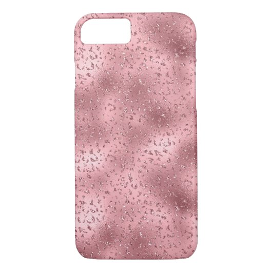 Roze Glitzy Cheetah Print Case-Mate iPhone Case (Achterkant)