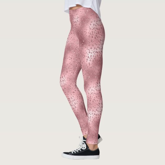 Roze Glitzy Cheetah Print Leggings (Links)