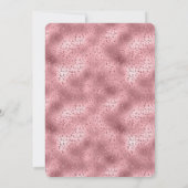 Roze Glitzy Cheetah Print Vrijgezellenfeest Kaart (Achterkant)