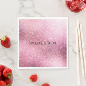 Roze Glitzy Glans Persoonlijk  Servet (Insitu)