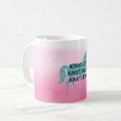 Roze Glitzy Glitter Aqua Unicorn Dream Koffiemok (Voorkant links)