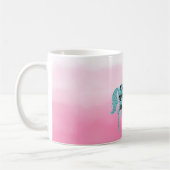 Roze Glitzy Glitter Aqua Unicorn Dream Koffiemok (Links)