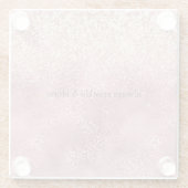 Roze Glitzy Glitter Leopard Print Glazen Onderzetter (Achterkant)