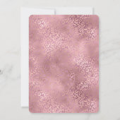 Roze Glitzy Glitter Leopard Print Kaart (Achterkant)