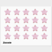Roze glitzy Glitter Sparkle Ster Sticker (Vel)