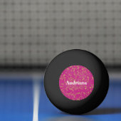 Roze Glitzy Gold Sparkle Confetti Stippen Pingpongbal (Net)