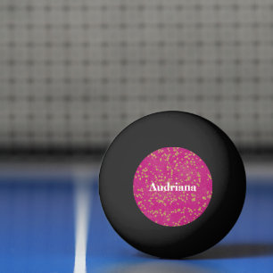 Roze Glitzy Gold Sparkle Confetti Stippen Pingpongbal