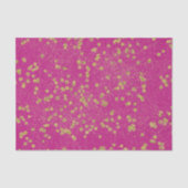 Roze Glitzy Gold Sparkle Confetti Stippen Tissuepapier (Voorkant)
