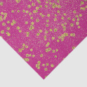 Roze Glitzy Gold Sparkle Confetti Stippen Tissuepapier (Detail)