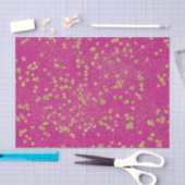 Roze Glitzy Gold Sparkle Confetti Stippen Tissuepapier (Craft)