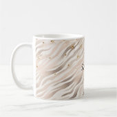 Roze Glitzy Goud Glitter Zebro Koffiemok (Links)