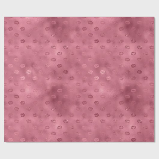 Roze Glitzy Lips Cadeaupapier (Vlak)